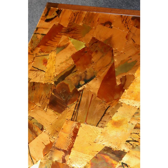 Brazilian Modern Rosewood and Copper Mosaic Coffee Table by Percival Lafer For Sale - Image 10 of 18