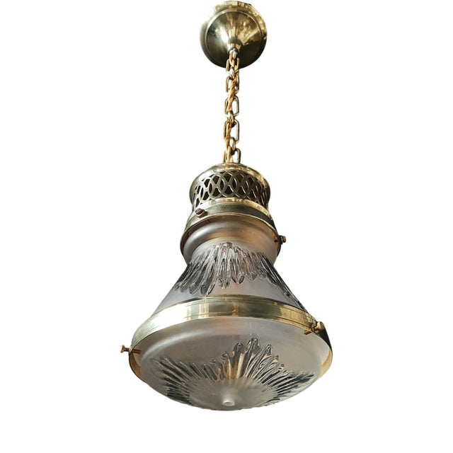 Small Pendant Light from Holophane, 1920s For Sale
