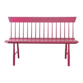 Deep Fuchsia Pink Shaker Style Bench For Sale