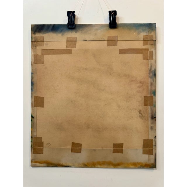 Henry Emil Salloch Original Pastel on Paper Expressionist Harbor Seascape, 1966. For Sale In Atlanta - Image 6 of 7