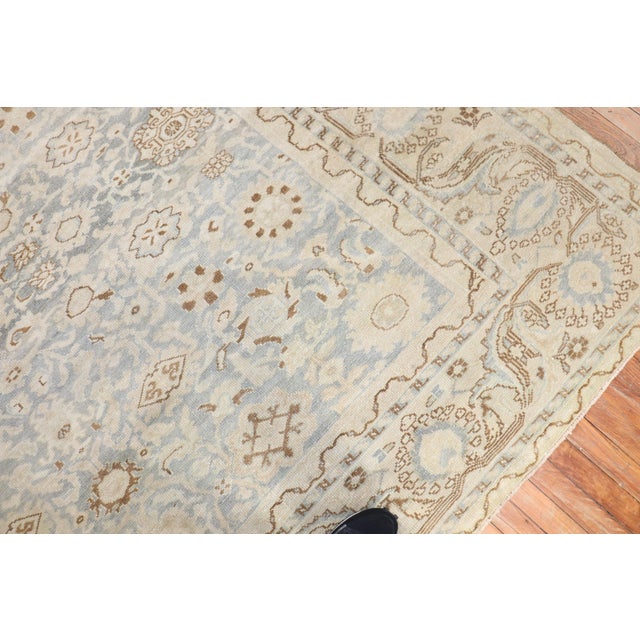Early 20th Century Early 20th Century Zabihi Collection Light Blue Persian Malayer Room Size Rug - 8'10" x 11'6" For Sale - Image 5 of 10