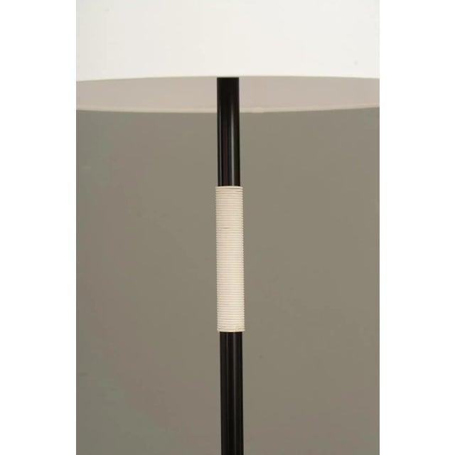 Black Floor Lamps with Fabric Shades by J. T. Kalmar, 1950s, Set of 2 For Sale - Image 8 of 11