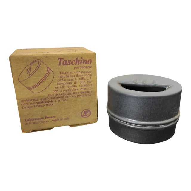 Gray Pocket Ashtray by F. Bucci for Lab. Pesaro, 1970s For Sale