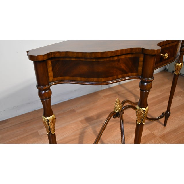 Maitland Smith Mahogany Console Table / Sofa Table For Sale - Image 17 of 17