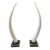 Elephant Tusks, Tessellated Stone With Brass Trim- A Pair For Sale