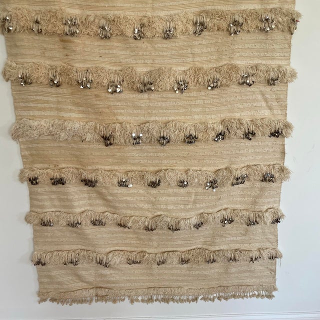 A vintage 1960’s Moroccan Handira or bridal blanket. These blankets were traditionally made by the bride’s family and...