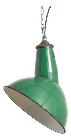 Green Enamel Parabolic Light from Benjamin, 1940s