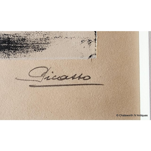 Pair of Framed Pablo Picasso Thumbprint Lithographic Originals ~ Paloma & Claude, 1960s For Sale - Image 11 of 15