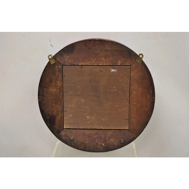 Antique Victorian Black Forest Carved Round Wall Mirror Curio Cabinet For Sale - Image 10 of 12