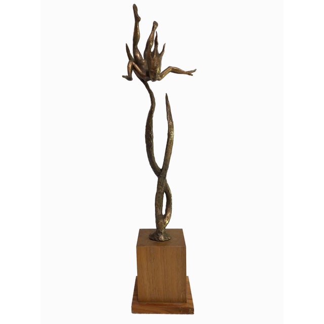 1960s Mid Century Bronze Mermaid Sculpture For Sale - Image 5 of 10