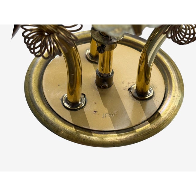 Itsu, Finnish Modern, Snowflake Chandelier, Brass, Glass, Finland, 1950s For Sale - Image 15 of 15
