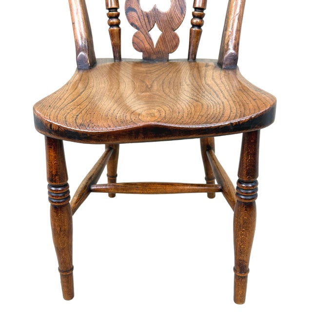 Mid-19th Century Farmhouse Kitchen Windsor Dining Chairs, 1860, Set of 6 For Sale - Image 4 of 16