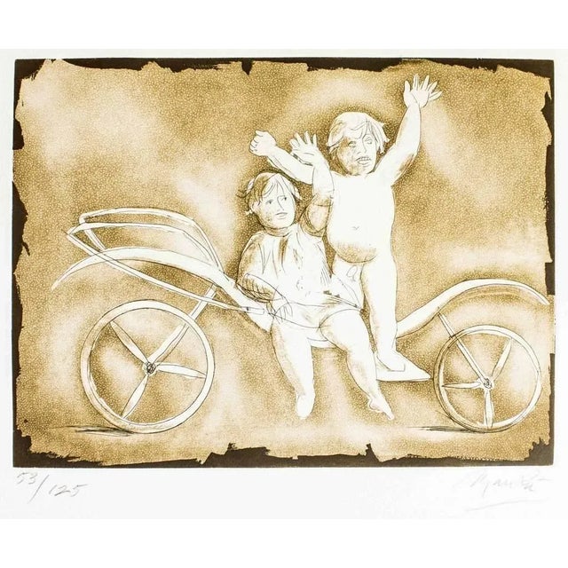 Hand Signed and numbered. Edition of 125 prints. Published in the artwork series: ''Giacomo Manzù: Fifteen original...