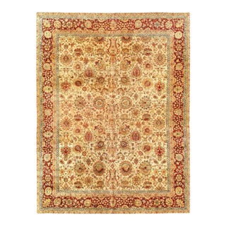Pasargad Ivory Fine Hand Knotted Agra Rug 12' X 16' For Sale