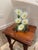 Mid-Century Modern Signed Peggy Karr Handcrafted Fused Glass White Daisy Rectangular Tray Platter For Sale - Image 3 of 5