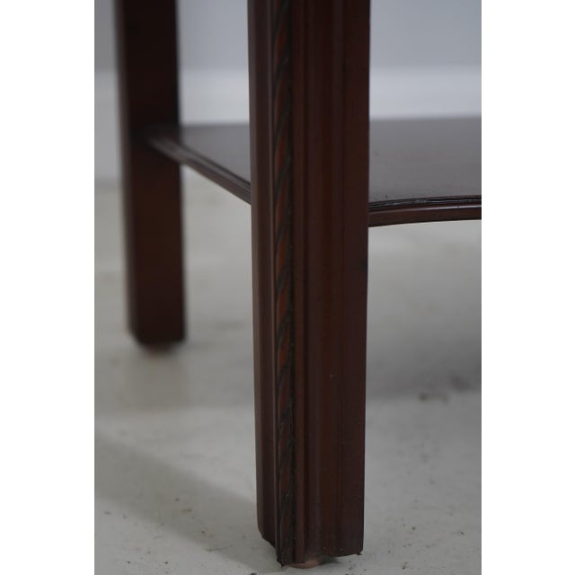 Pair Chippendale Mahogany 2 Drawer Nightstands For Sale - Image 12 of 18