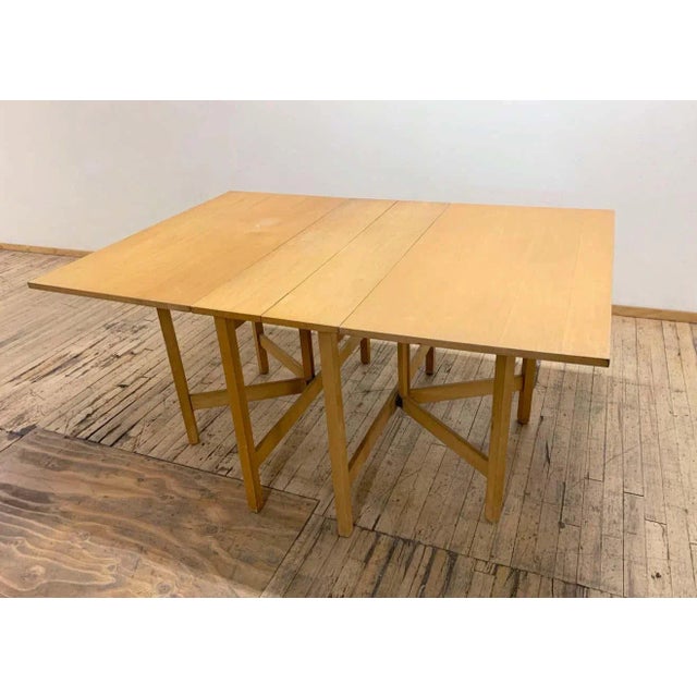 Vintage Gate Leg Dining Table attributed to Bruno Mathsson For Sale - Image 4 of 8