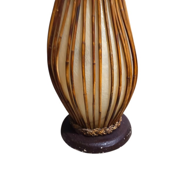 Large Bamboo Floor Lamp For Sale - Image 4 of 8