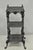 Antique French Renaissance Victorian Cast Iron Figural 3 Tier Black Painted Plant Stand Side Table. Circa Late 19th...