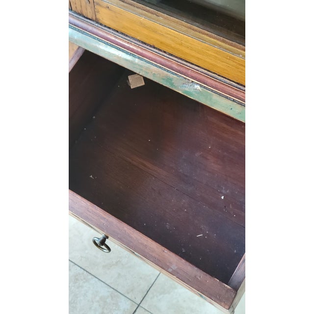 Wood Early 20th Century Vintage Hand Carved Display Cabinet For Sale - Image 7 of 12