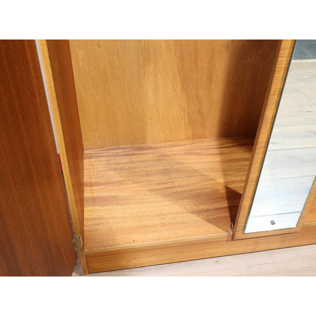 Mid Century Modern Vintage Teak Armoire Wardrobe With Mirror by Austinsuite Danish Style For Sale - Image 4 of 11