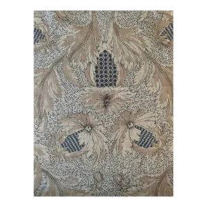 Clarence House Pomegranate Color Blue 4 1/2 Yards Linen Fabric