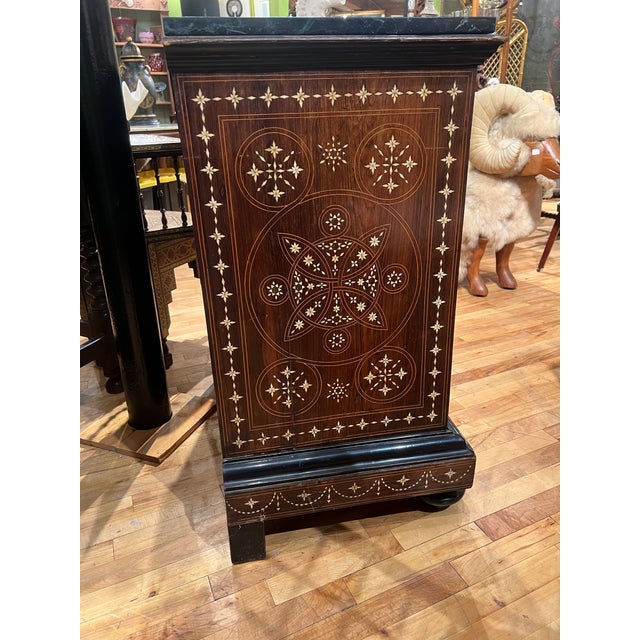 Magnificent 19th Century Italian Grand Tour Rosewood & Bone Inlaid Cabinet For Sale - Image 9 of 12