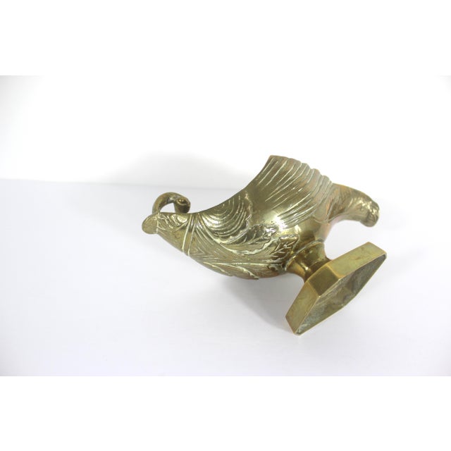 Vintage Brass Candle Holder Chamberstick For Sale - Image 9 of 9