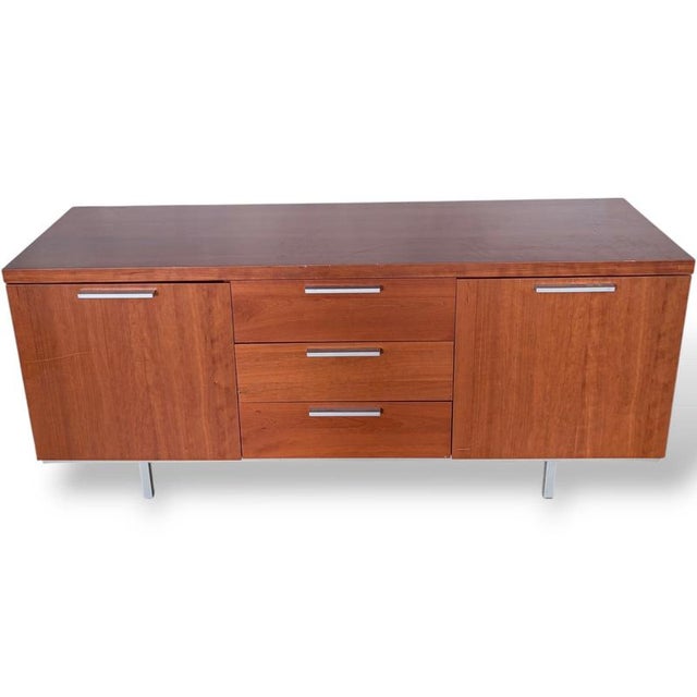 Italian Cherrywood and Chrome Sideboard by Calligaris For Sale - Image 6 of 8