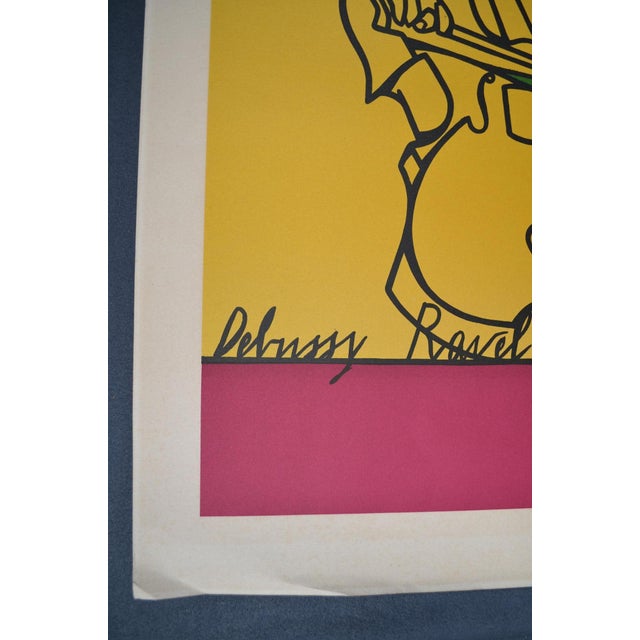 Valerio Adami, Debussy, Ravel, Schonberg, Color Print, 1980s For Sale - Image 6 of 13