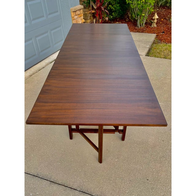 Mid 20th Century Drop-Leaf ‘Maria’ Dining Extendable + Compact Table | in the Style Bruno Mathsson for Karl Mathsson 1950s For Sale - Image 5 of 12