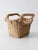 Wood Vintage Woven Basket With Handles For Sale - Image 7 of 13