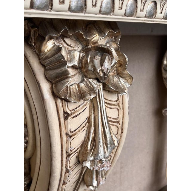 Hollywood Regency Style Palm Leaf Console Table, 1950 For Sale - Image 12 of 15