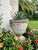 Vintage Neoclassical Cast Stone Garden Urn Planter With Lion Mascarons For Sale - Image 9 of 12