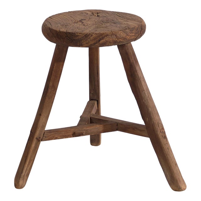Antique Wabi Sabi Style Stool, 1900 For Sale
