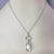 Metal Late 20th Century 18k White Gold Diamond and Pearl Pendant For Sale - Image 7 of 7