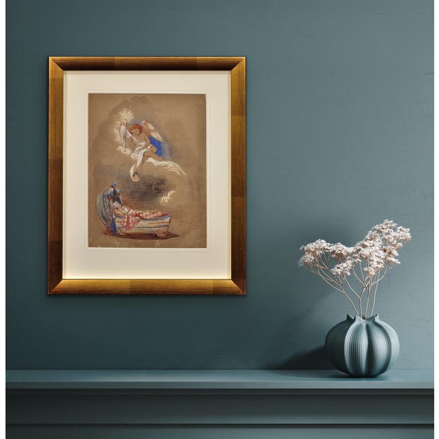 Queen Victoria's Daughter, HRH Princess Alice Maud Mary, Long Life and Happiness, Watercolour Painting, 1860 For Sale - Image 17 of 18