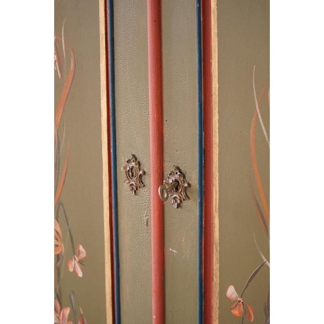 Antique Danish Painted Cabinet with Floral Motifs, 1800s For Sale - Image 9 of 18