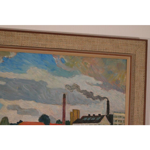 John Carlson, Motif from Sundbyberg, 1975, Oil on Panel, Framed For Sale - Image 10 of 18