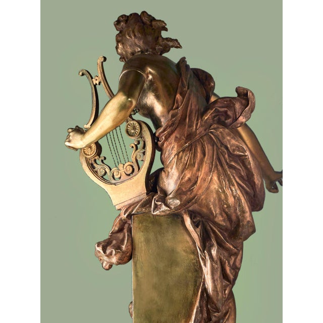 Metal Carrier-Belleuse, Harmonie, 1800s, Bronze For Sale - Image 7 of 14