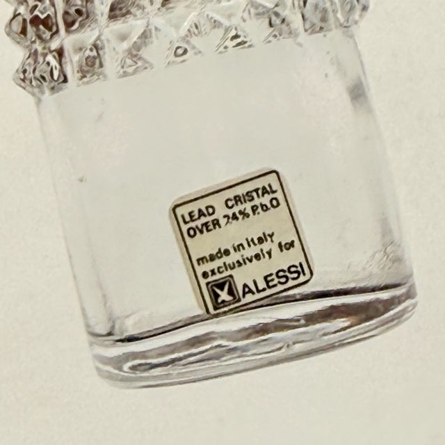 Pitagora Crystal Cruet Set by Carlo Mazzeri for Alfra Alessi, Italy, 1960s, Set of 4 For Sale - Image 6 of 12