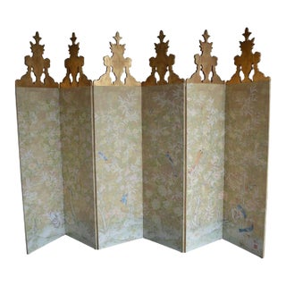 1950s Screen With Gold Leafing Details by Robert Crowder For Sale