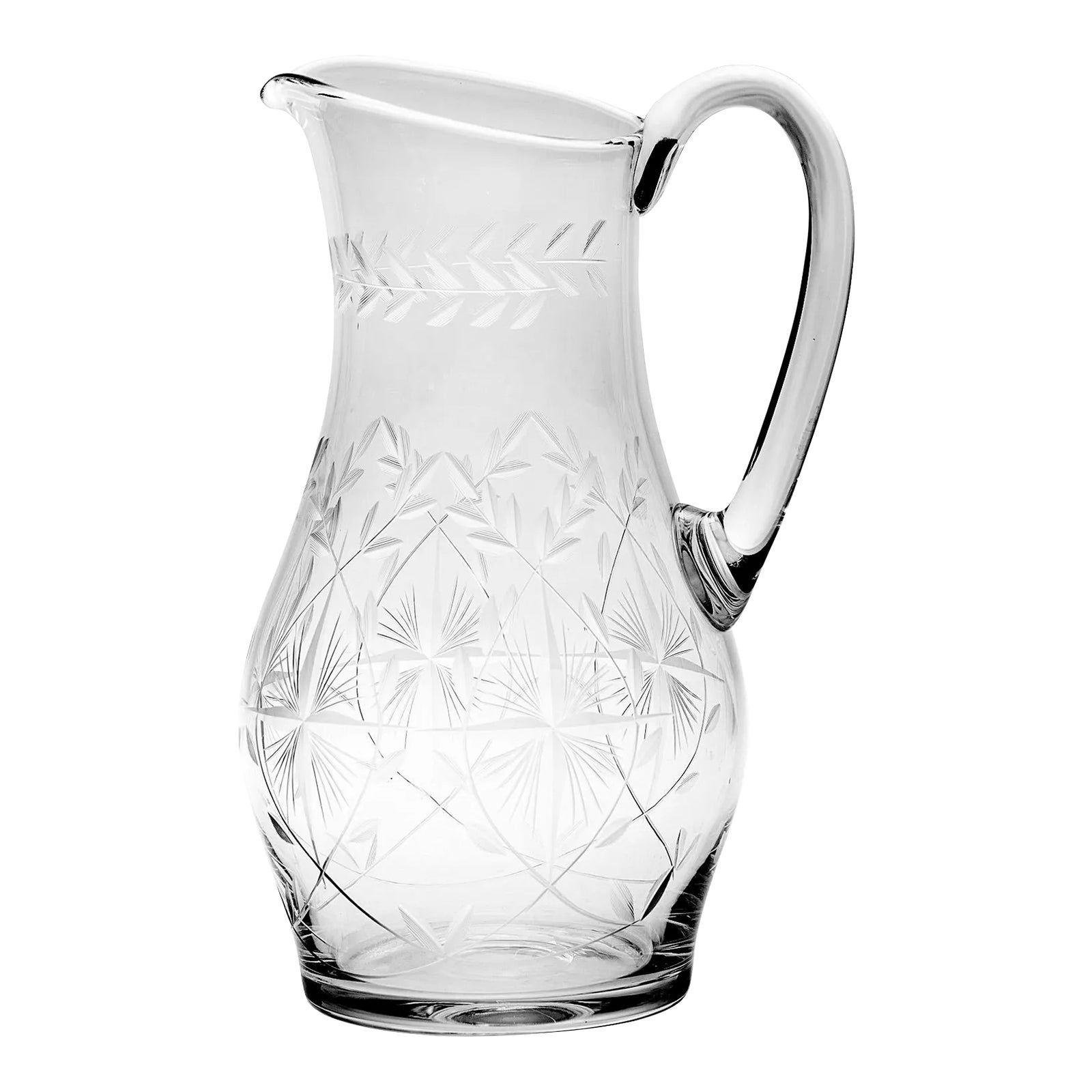 Hand Cut Crystal Juice Pitcher Chairish