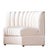 Contemporary Matthew Izzo Home Estelle Oatmeal Velvet Curved Banquette Sofa For Sale - Image 3 of 7