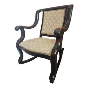 19th Century Antique Empire Mahogany Rocking Chair