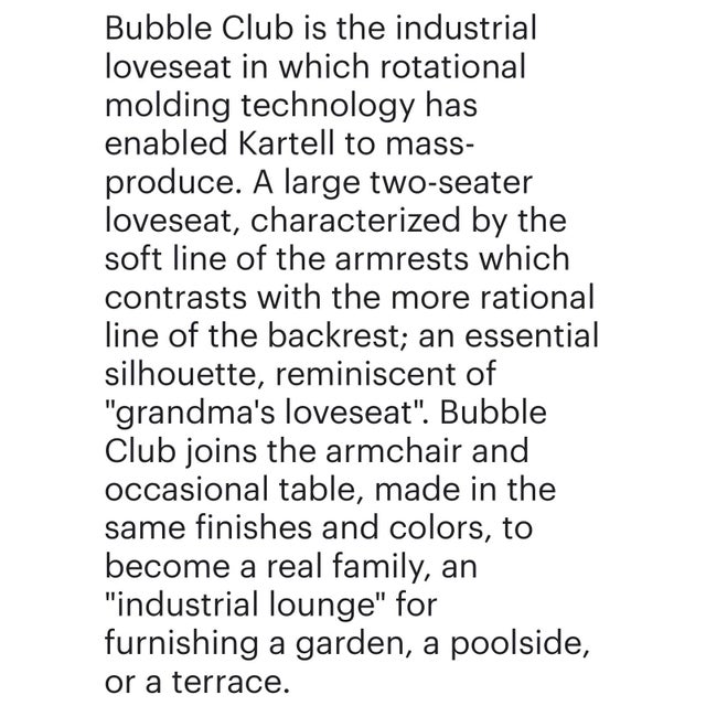 Postmodern Authentic Kartell Bubble Club Sofa & Armchair Set by Philippe Starck – White For Sale - Image 3 of 7