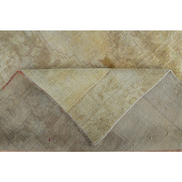 Textile 1970s Vintage Handmade Wool Cotton Turkish Beige Runner Rug For Sale - Image 7 of 11
