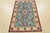 Farmhouse Kazak Rug 4’1” X 5’11” Blue Wool Tribal Hand-Knotted Oriental Carpet For Sale - Image 3 of 12