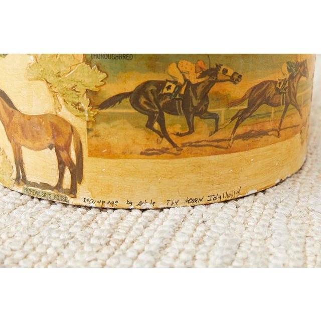 Equine Decoupage Decorated Dairy Farm Milk Jug For Sale - Image 10 of 13