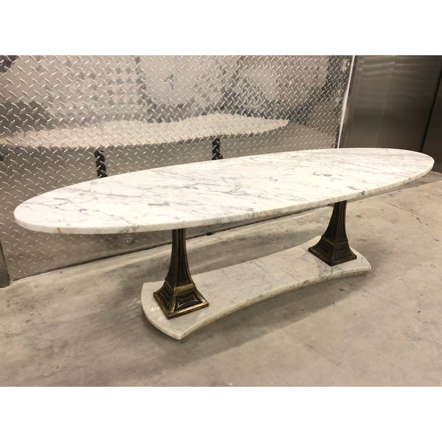 Vintage W Z Italian Hollywood Regency Marble Surfboard Table Chairish